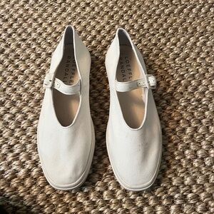 Loeffler Randall Women's White Mary Jane Flats